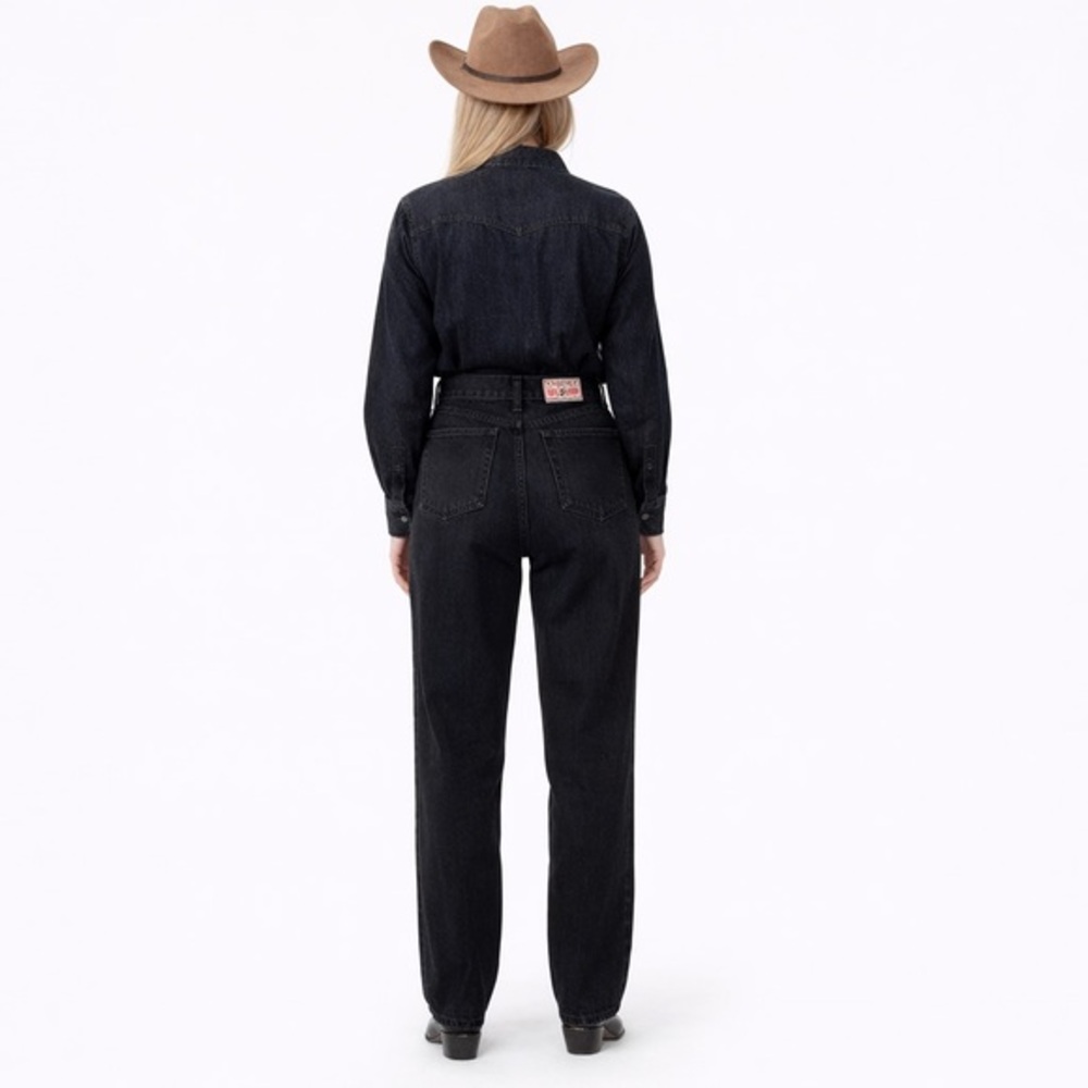 Vintage Rockies High Rise Black Denim Jeans Western Yoke Cowgirl Fit Sz 17/L